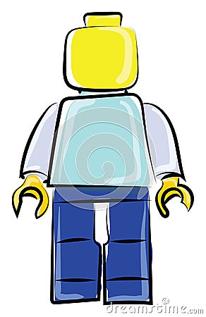 Lego man, illustration, vector Vector Illustration