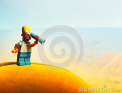 Lego people city block studio quality light Editorial Stock Photo