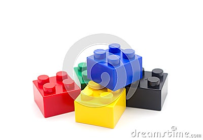 Lego plastic building blocks Stock Photo