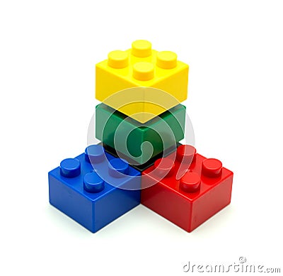 Lego plastic building blocks Stock Photo