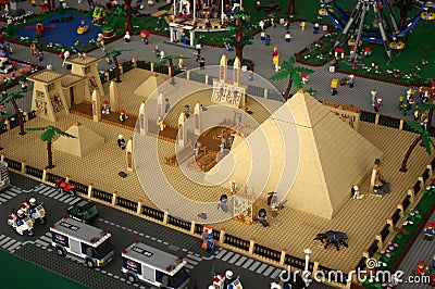 Lego Pyramids Editorial Stock Photo