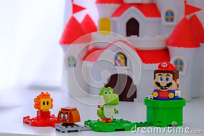 LEGO Super Mario collectible figures Editorial Stock Photo