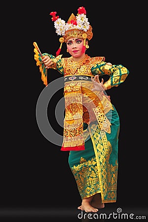 Legong Lasem Dance. Editorial Stock Photo