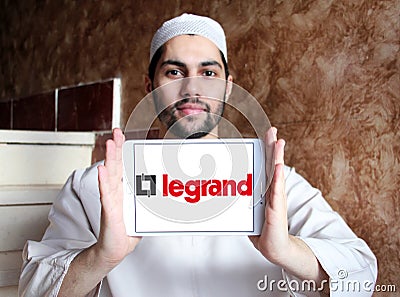 Legrand electronics company logo Editorial Stock Photo