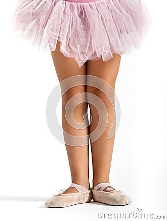Legs of a little girl dancer Stock Photo