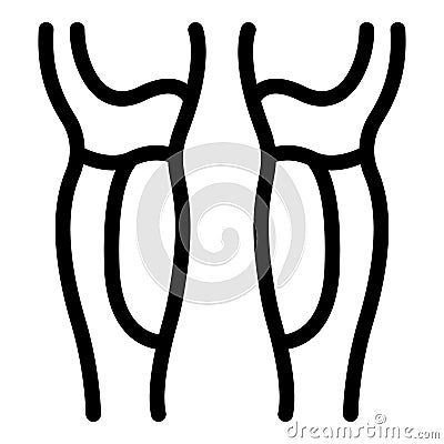 Legs muscle icon outline vector. Body muscle Vector Illustration