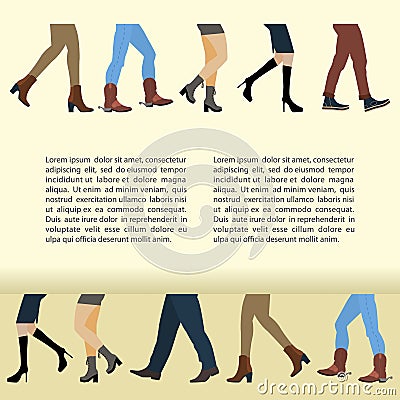 Legs of people Vector Illustration