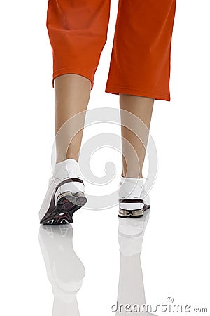 Legs running Stock Photo