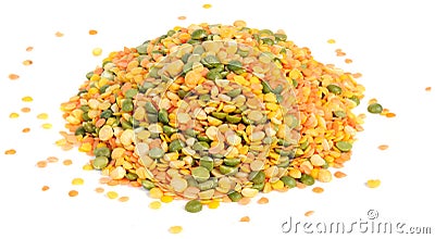 Legume Mix (Split Peas and Lentils) Stock Photo