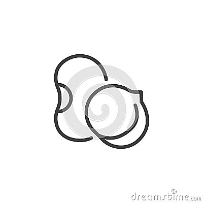 Legumes and pulses line icon Vector Illustration