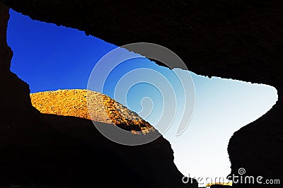 Legzira stone arches, Sidi Ifni, Souss-Massa-Draa, Morocco Stock Photo