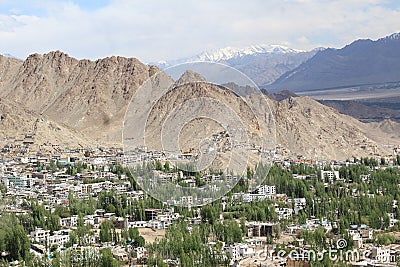 Leh Ladakh city view-1 Stock Photo