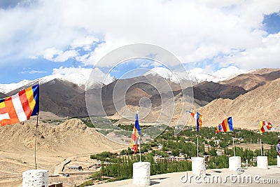 Leh Ladakh city view-6. Stock Photo