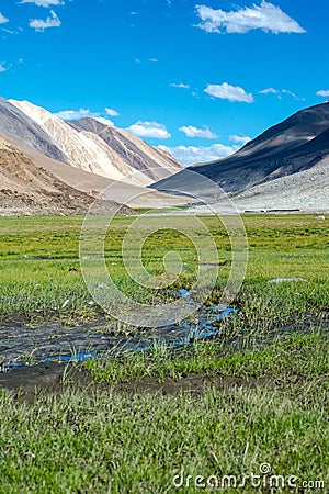 Leh Ladakh highway in Himalayas Aug 2017 Stock Photo