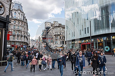 Leicester Square in London Editorial Stock Photo