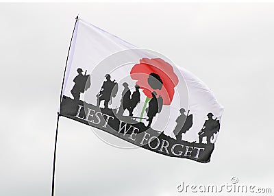 Flag of rememberance Editorial Stock Photo