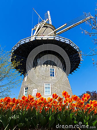 Leiden windmill Stock Photo