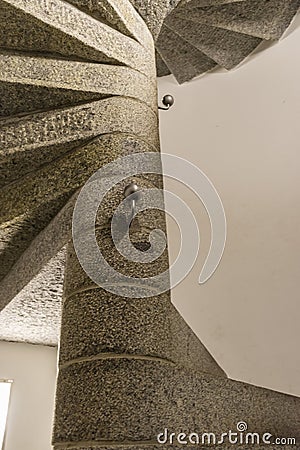 Curved Stone Stairs inside Monument to the Battle of the nation Editorial Stock Photo