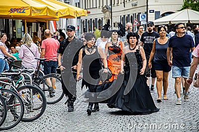 Leipzig Gothic and steampank Festival in the summer 2019 Editorial Stock Photo