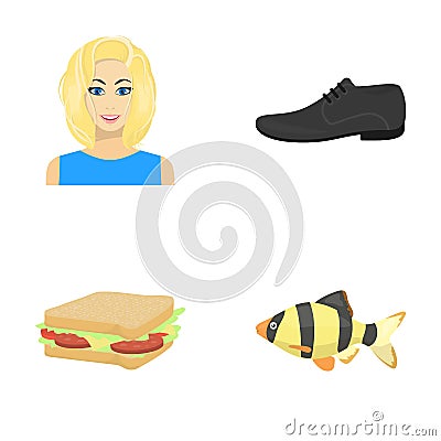Leisure, business, industry and other web icon in cartoon style.fish, sea, aquarium icons in set collection. Vector Illustration
