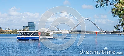 A Leisure Cruiser on the Swan River Editorial Stock Photo