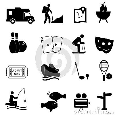 Leisure and fun icons Vector Illustration