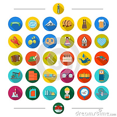 Leisure, tourism, entertainment and other web icon in cartoon style. Barge, industry, Bavaria icons in set collection. Vector Illustration