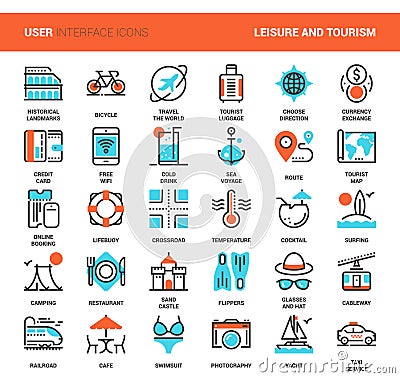 Leisure and Tourism Vector Illustration