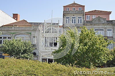 Lello bookstore seen from Lisbon Plaza Editorial Stock Photo