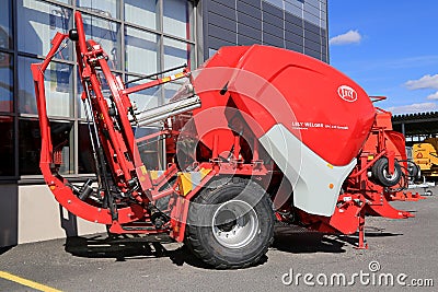 Lely Welger RPC 245 Tornado Baler Wrapper Combination Machine Editorial Stock Photo