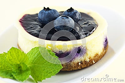 Lemon blueberry tart Stock Photo