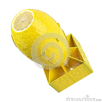 Lemon bomb concept Stock Photo