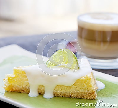 Lemon cheese cake Stock Photo