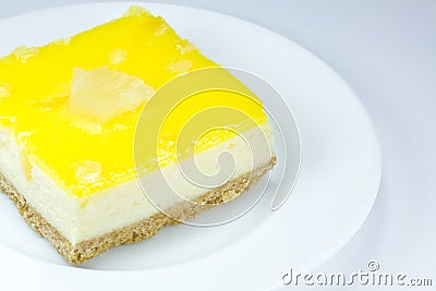 Lemon cheese cake Stock Photo