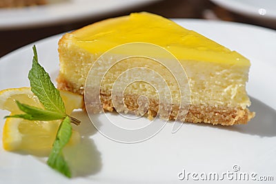 Lemon cheesecake Stock Photo