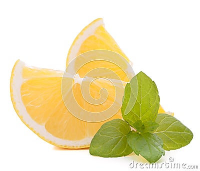 Lemon or citron citrus fruit slice Stock Photo