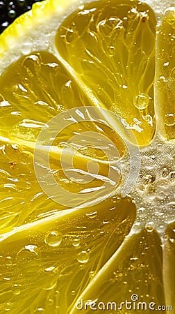 lemon close-up with water drops. Stock Photo