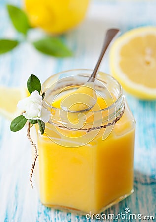 Lemon Curd Stock Photo