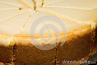 Lemon Custard Cake Stock Photo