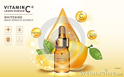 Lemon essence ads Vector Illustration