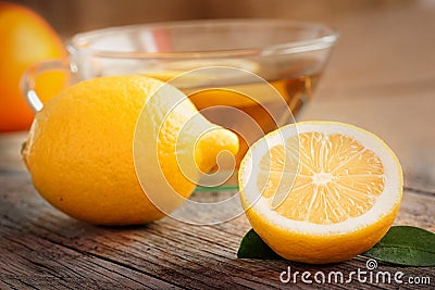 Lemon fruit tea Stock Photo