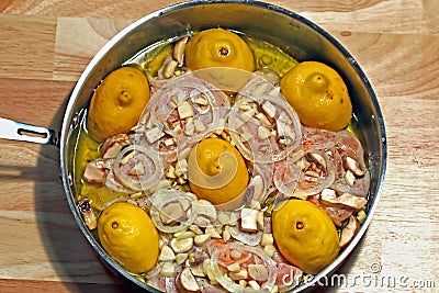 Lemon Garlic Chicken Stock Photo