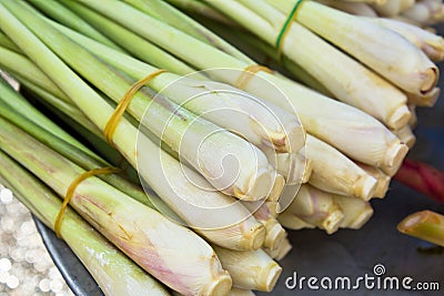 Lemon Grass at market Stock Photo