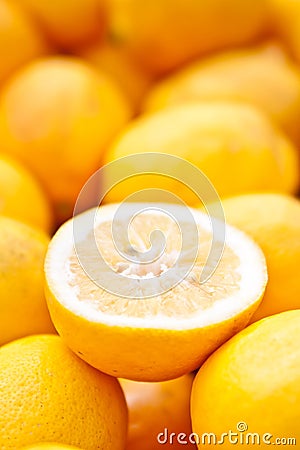 Lemon half Stock Photo