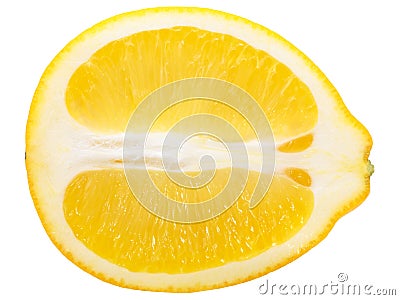 Lemon half slice, paths Stock Photo