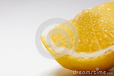 Half lemon on the white box for photography Stock Photo