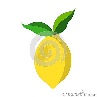 Lemon Icon. Food with Healthy Fats and Oils. Cartoon Vector Illustration Vector Illustration