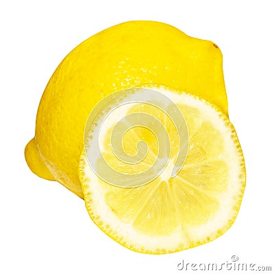 Lemon and its half Stock Photo