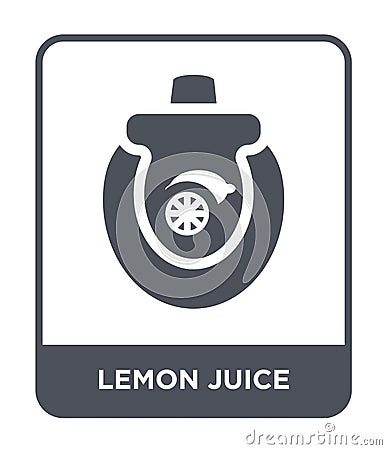 lemon juice icon in trendy design style. lemon juice icon isolated on white background. lemon juice vector icon simple and modern Vector Illustration