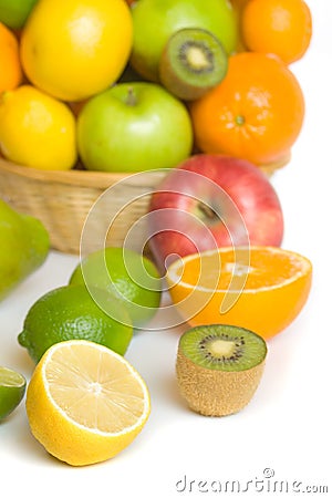 Lemon, kiwi and other fruit Stock Photo